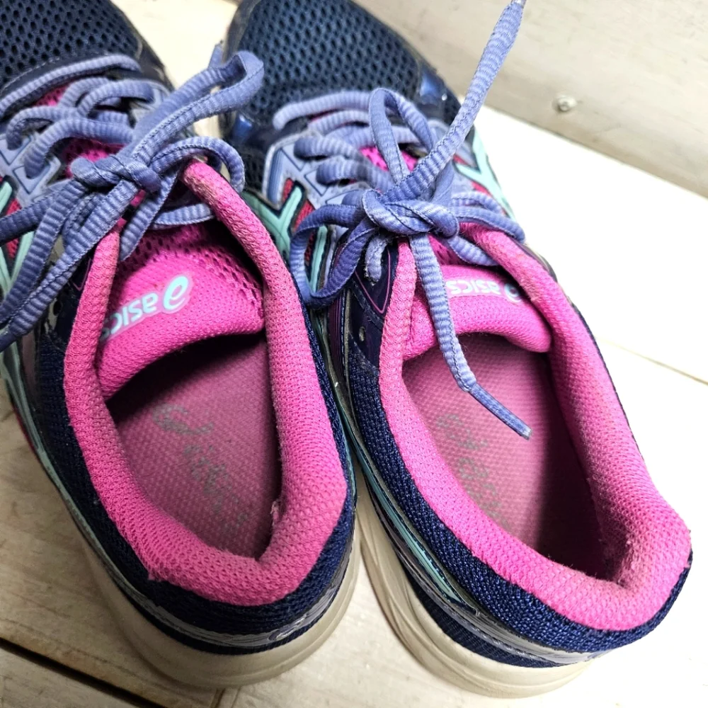 Asics T5F9N Gel Contend 3 running athletic shoes sneakers ~ womens 6.5 blue/pink